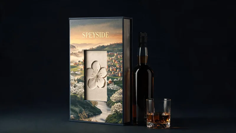 SPEYSIDE whisky packaging molded pulp design