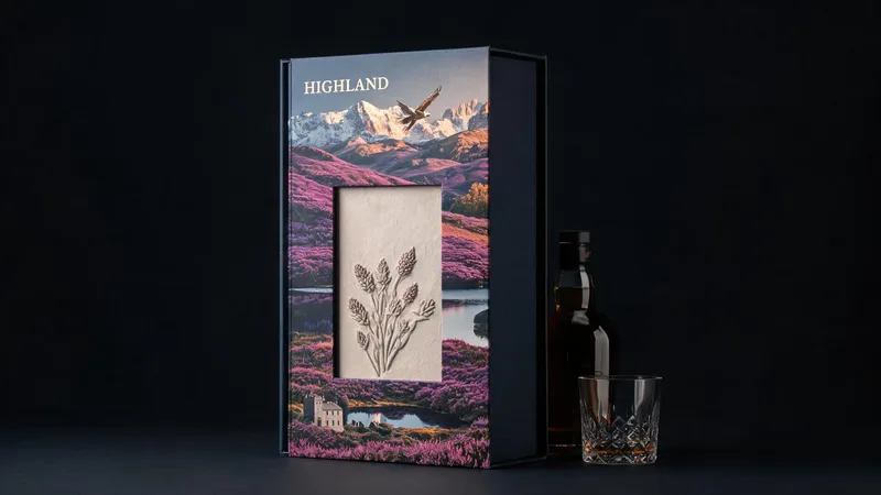 HIGHLAND whisky packaging molded pulp design