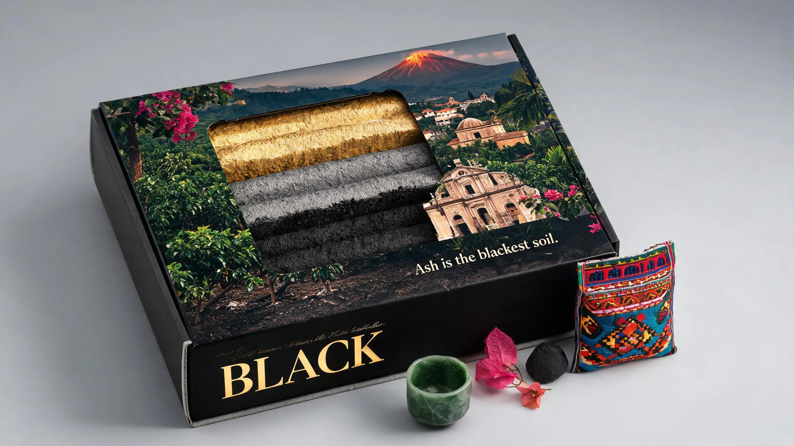 ANTIGUA · BLACK · Coffee Origin Packaging