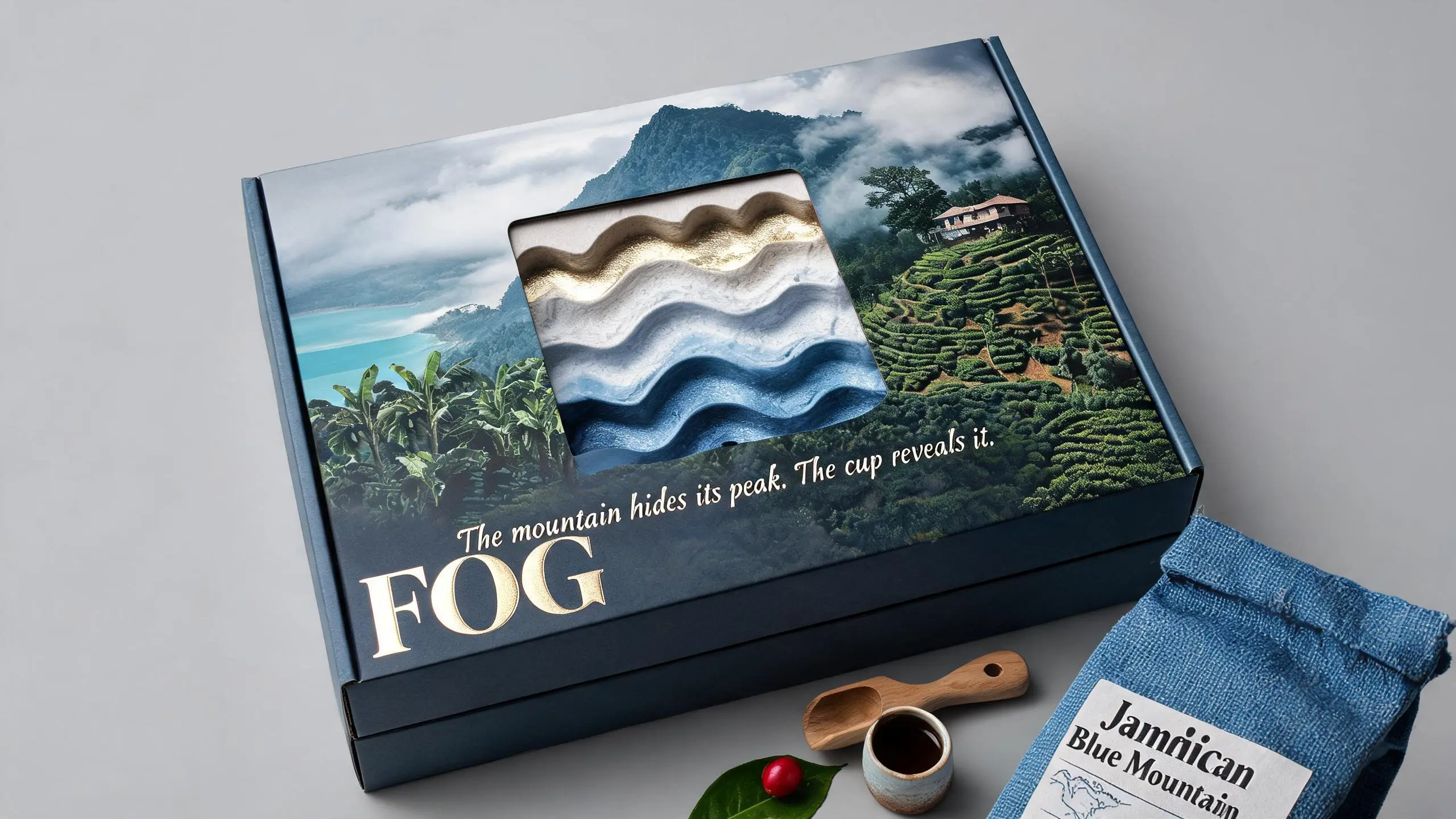 BLUE MOUNTAIN · FOG · Coffee Origin Packaging